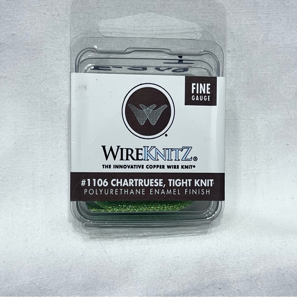 WireKnitZ Chartreuse - Fine Gauge, Tight Knit Wire Tube